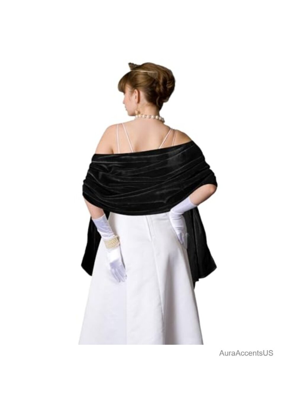 Velvet Shawl Wrap Women's Evening Dress Scarf Elegant Cape